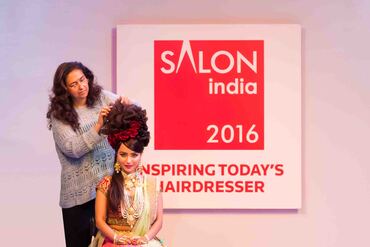 Teaching avant garde hairstyles at Salon India